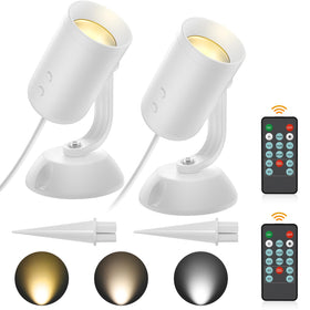 Olafus 2-pack dimmable spotlights with remote illuminate artwork and photos clearly.