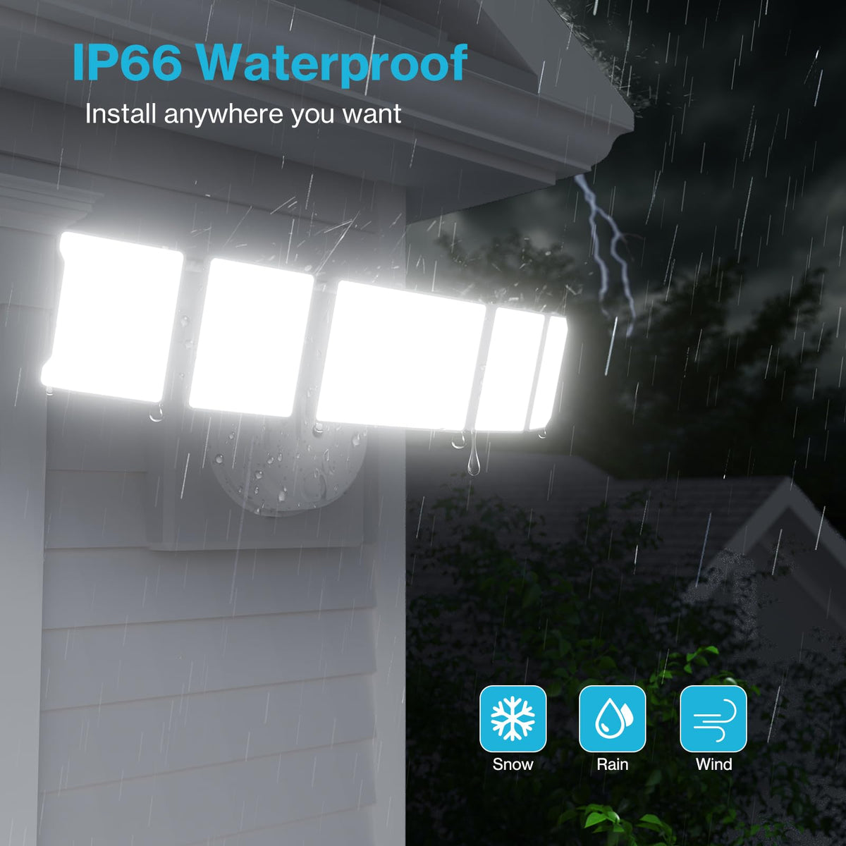 Olafus easy installation for outdoor lighting under soffit or roof edge