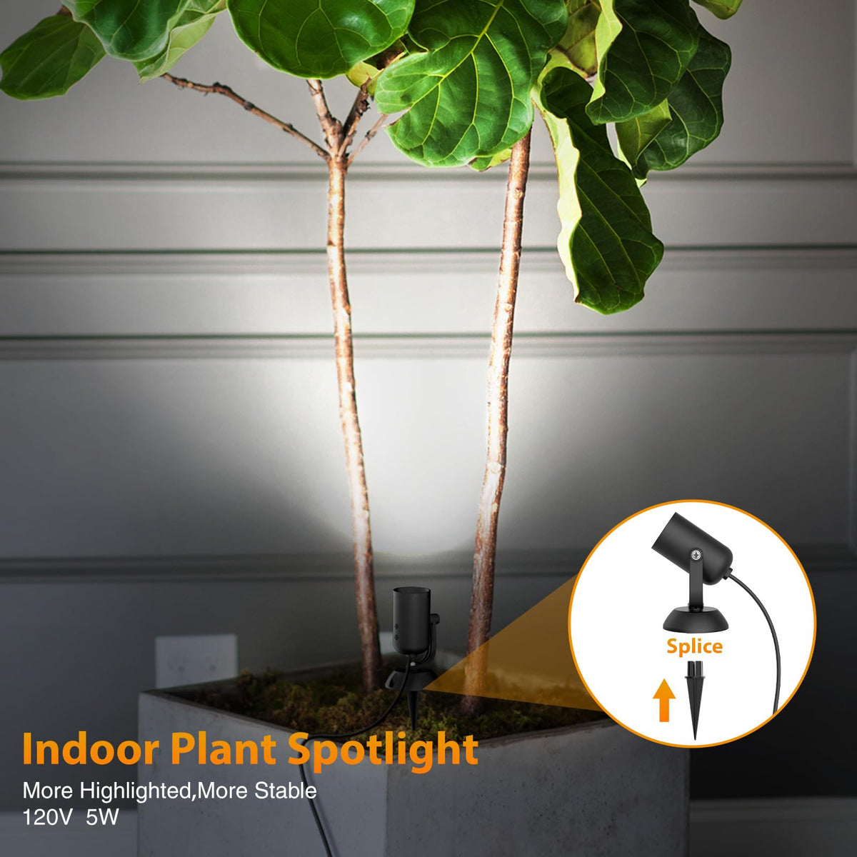 Olafus LED spotlight with remote control for quick brightness and temperature adjustments