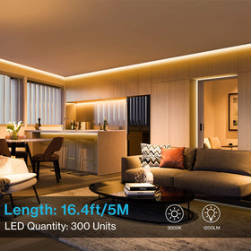 Olafus dimmable LED strip with dimmer switch for ambient control