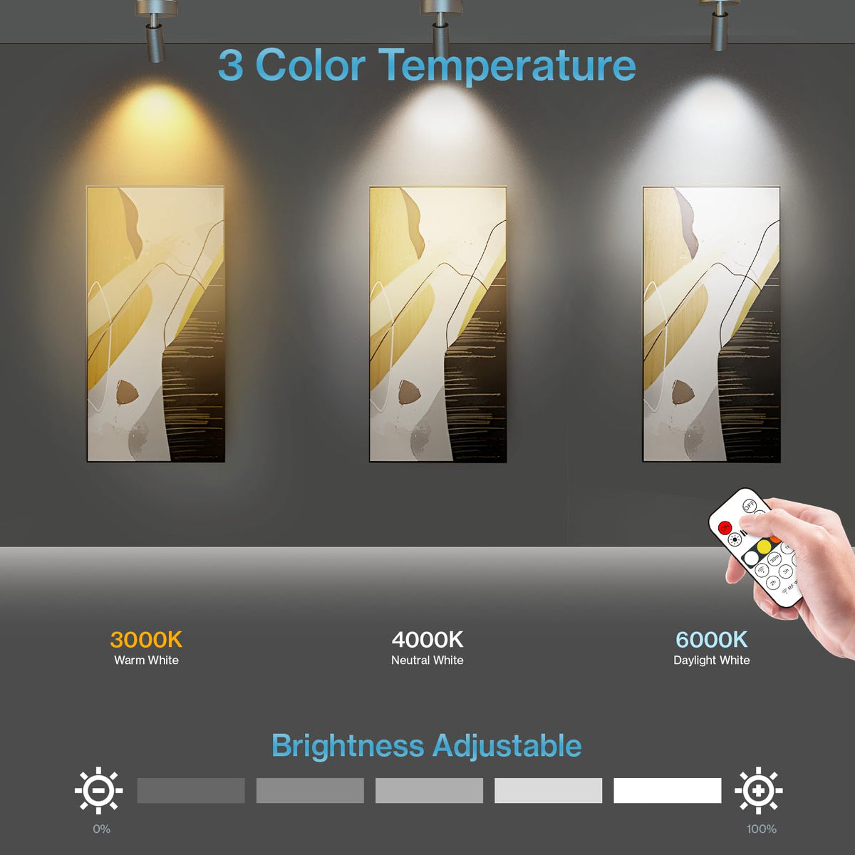 Olafus LED wireless spotlight offers 3000K-6000K dimmable lighting for ambience and task needs
