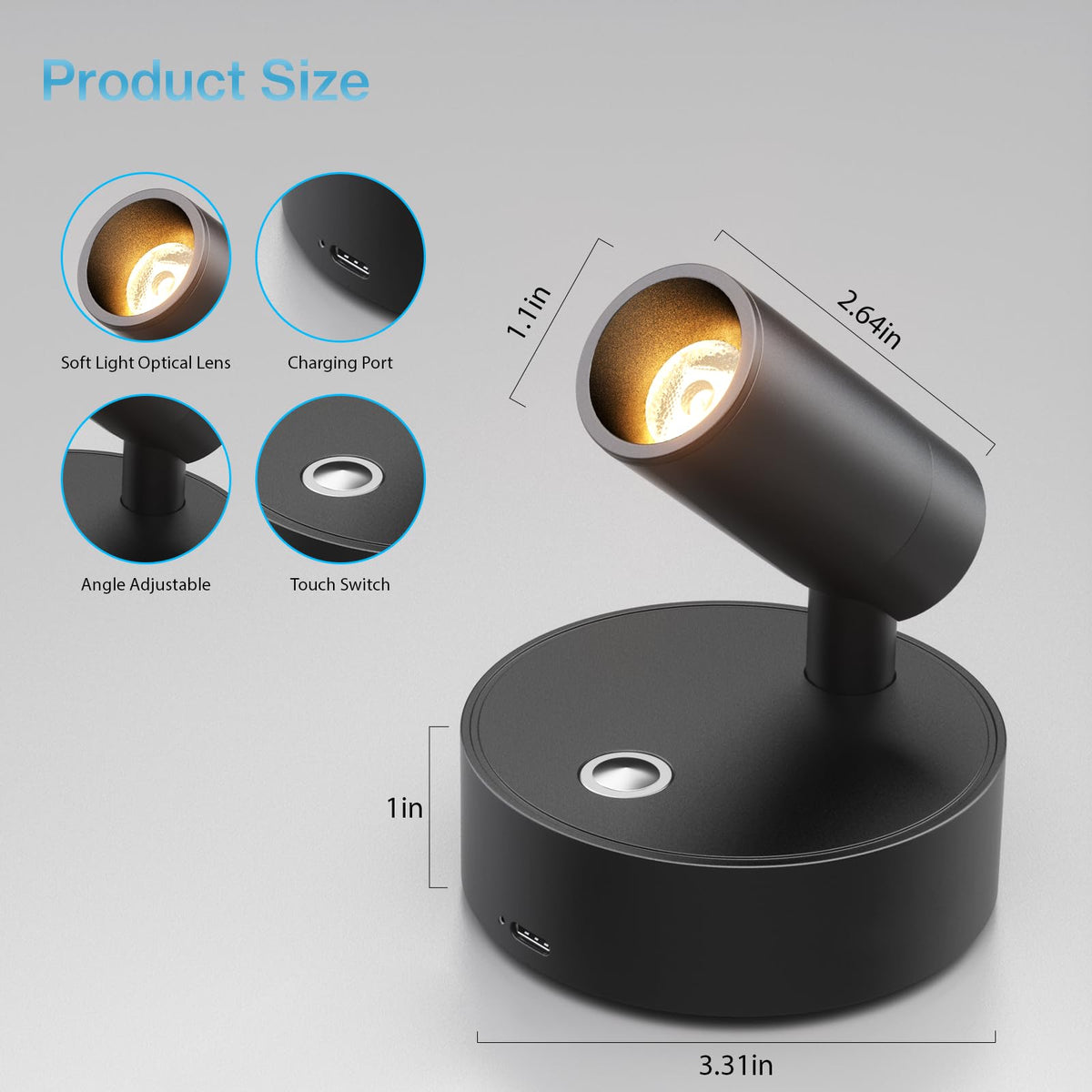 Olafus LED wireless spotlight compact design suitable for small spaces and plant displays