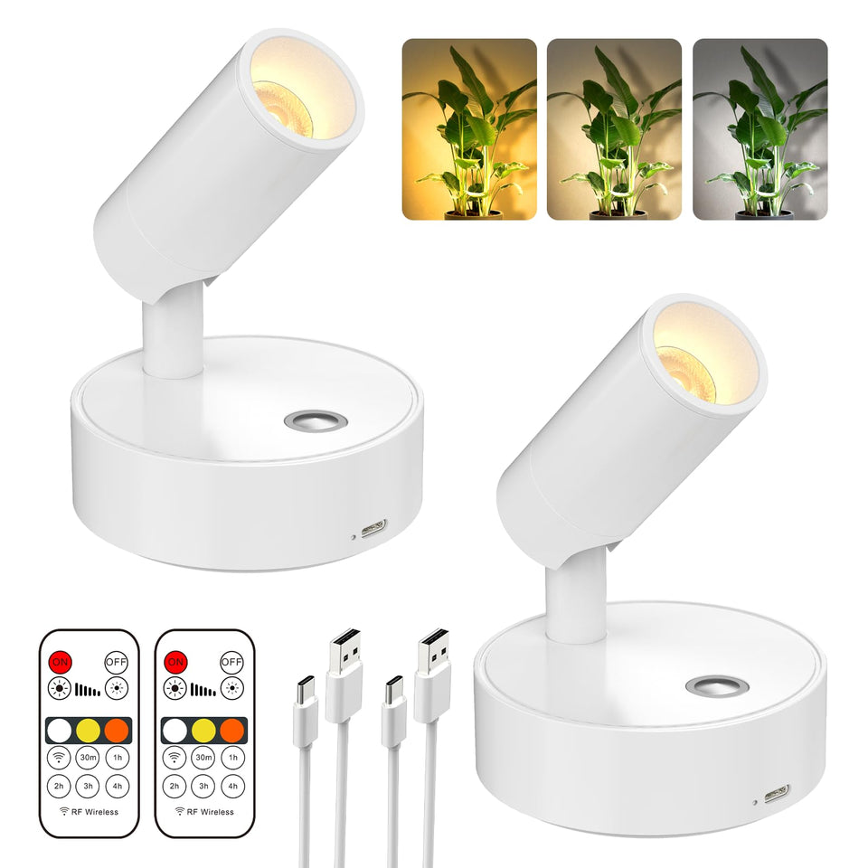 Olafus LED wireless spotlight on indoor magnet mount highlighting wall art