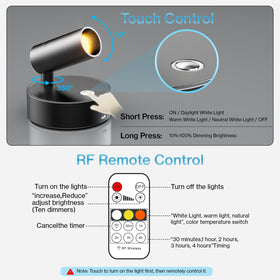 Olafus LED wireless spotlight magnetic installation on metal surface