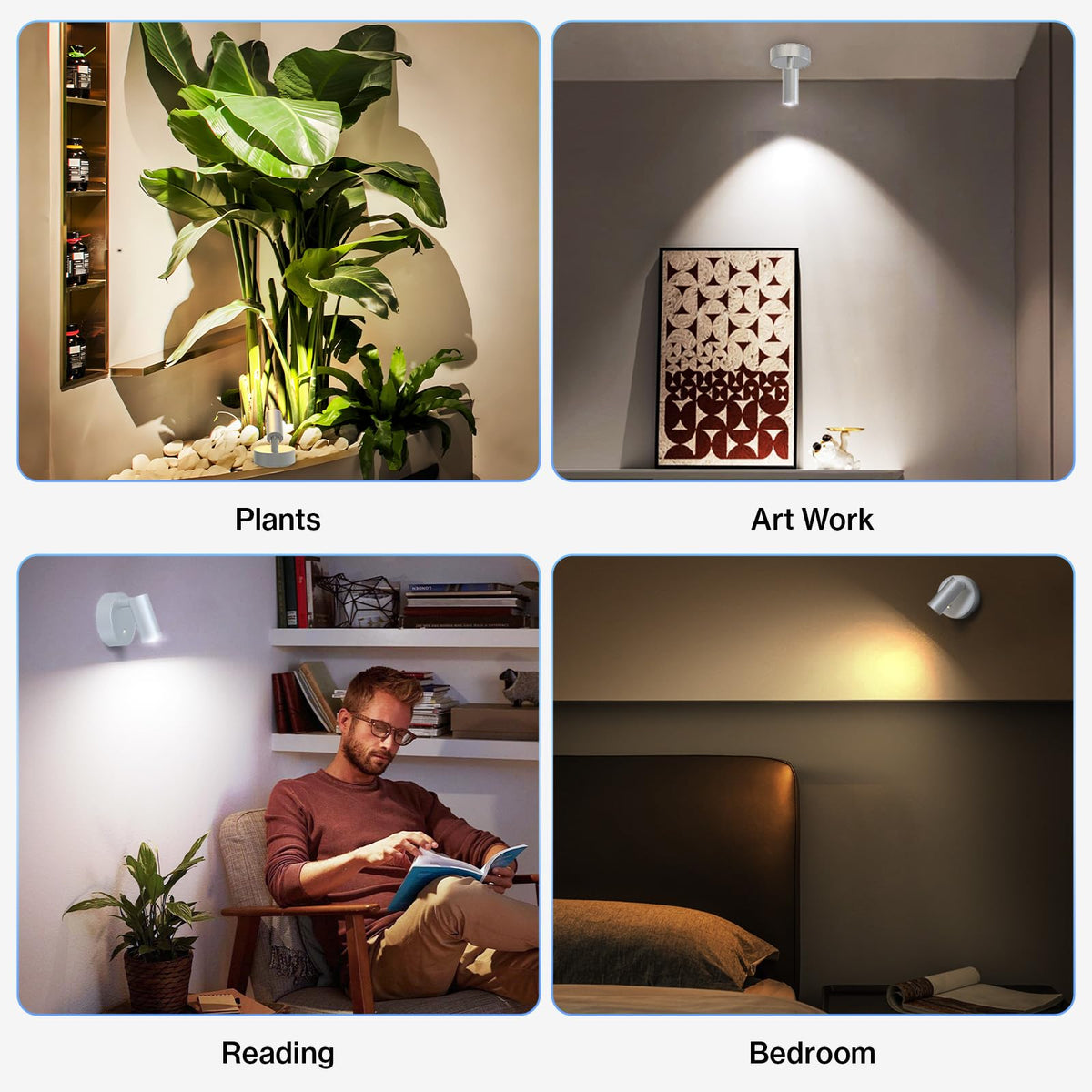 Olafus LED wireless spotlight powered by rechargeable battery for cordless placement