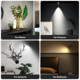 Olafus LED wireless spotlight with remote control for quick temperature and brightness changes