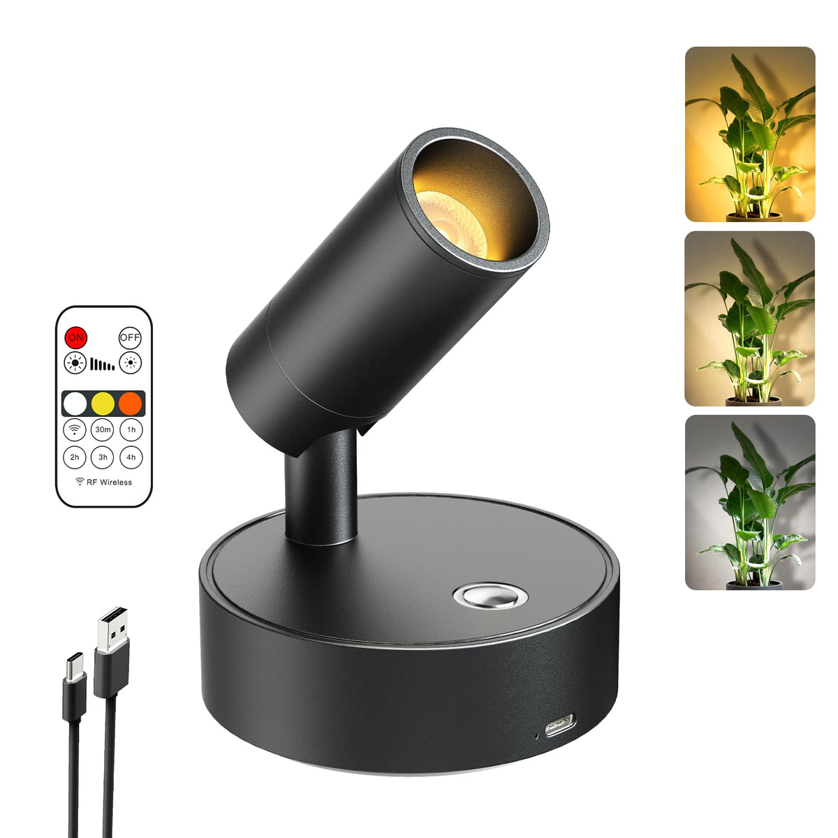 Olafus LED wireless spotlight on wall with magnetic mount for flexible art lighting