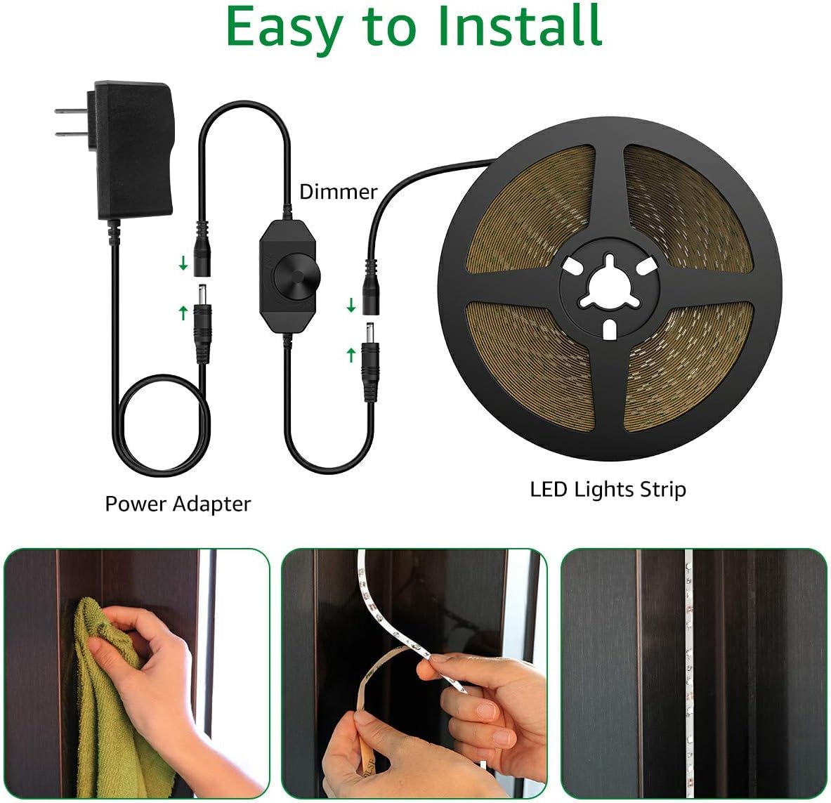 Olafus mounting clips enable clean, secure strip mounting