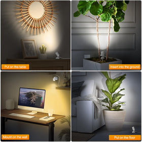 Olafus plug-in uplight installs on wall, table, or floor.