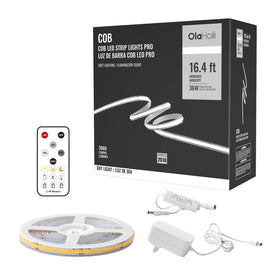Olaholii 16.4ft COB strip with remote for customizable room lighting.
