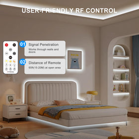 Olaholii 6500K white light with full-range dimming enables mood control.