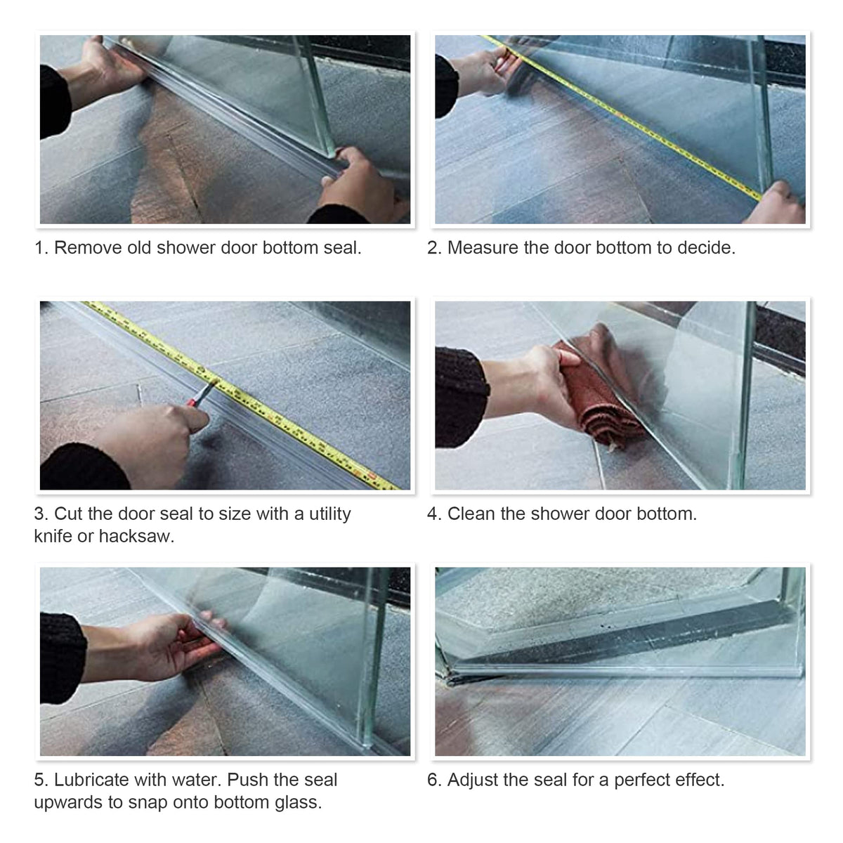 Olaismln cut-to-fit 39in seal strip adapts to shorter doors with a trim.