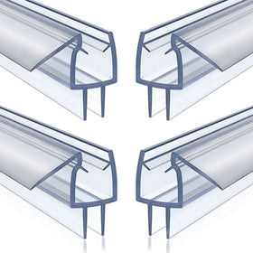Olaismln frameless shower door bottom seal 39in, clear PVC strip helps prevent leaks.