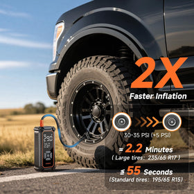 OlarHike dual power mode ensures cordless or 12V car power flexibility.