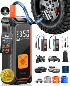 OlarHike cordless tire inflator with fast inflation display for quick tire checks