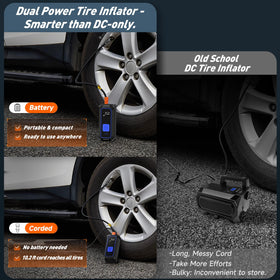 OlarHike dual power operation for convenient battery or car outlet use