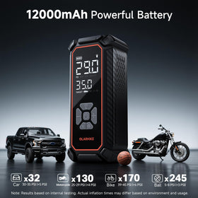 OlarHike four preset inflation modes for cars, bikes, and sports equipment.