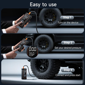 OlarHike built-in LED flashlight supports nighttime inflation and emergencies.