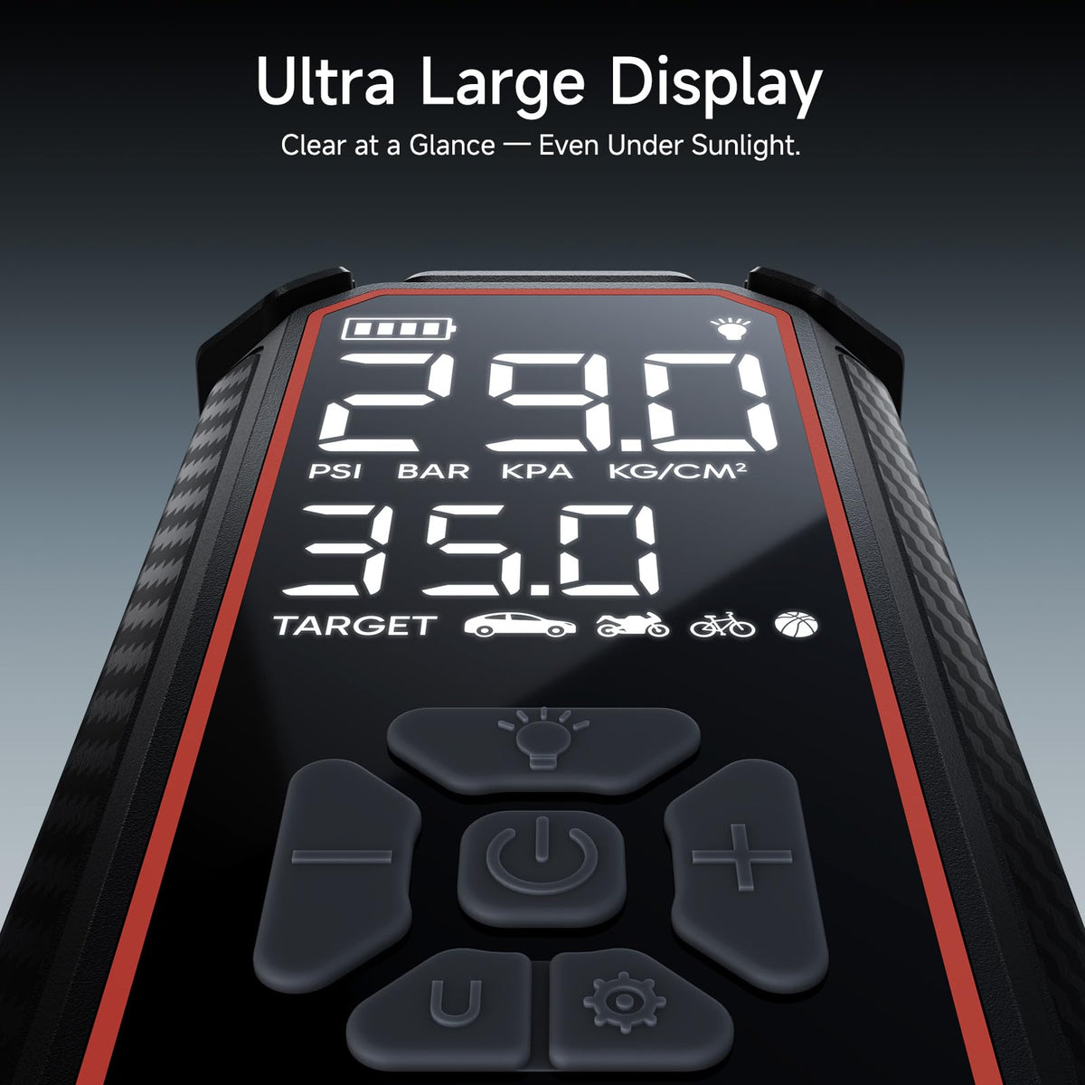 OlarHike portable cordless inflator with travel case for easy transport.