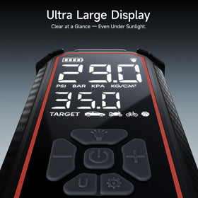 OlarHike portable cordless inflator with travel case for easy transport.