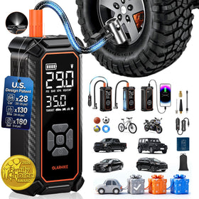 OlarHike tire inflator with cordless digital display for quick on-the-go pressure checks.