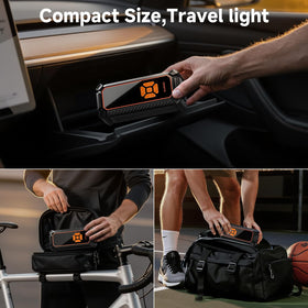 OlarHike DC power cord provides continuous car power for steady inflation