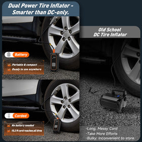 OlarHike tire inflator digital pressure gauge ensures target pressure
