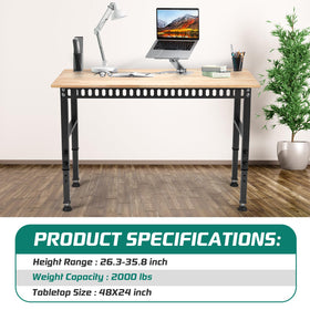 OLBRUS heavy-duty steel legs offer durable support for demanding workloads