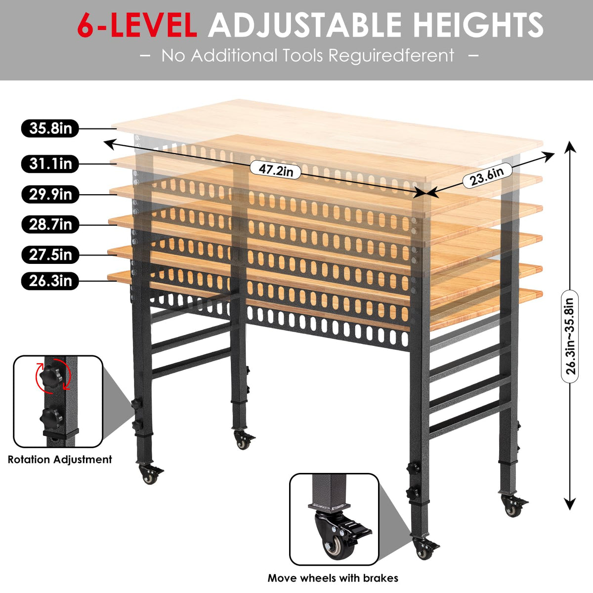 OLBRUS power strip with outlets and USB ports for tools