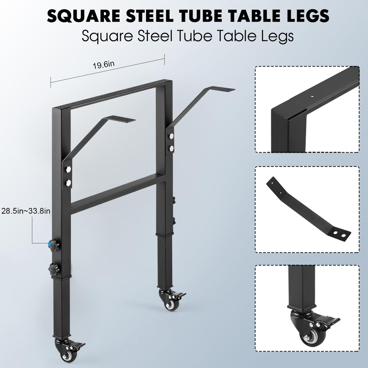 OLBRUS square frame connectors add extra support for sturdy construction.