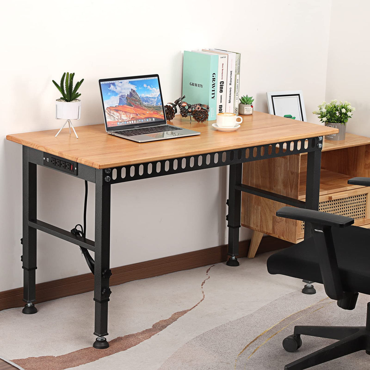 OLBRUS garage setup featuring the 48x24 inch workspace for heavy tasks