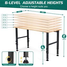 OLBRUS workbench leg assembly provides sturdy support for heavy tasks