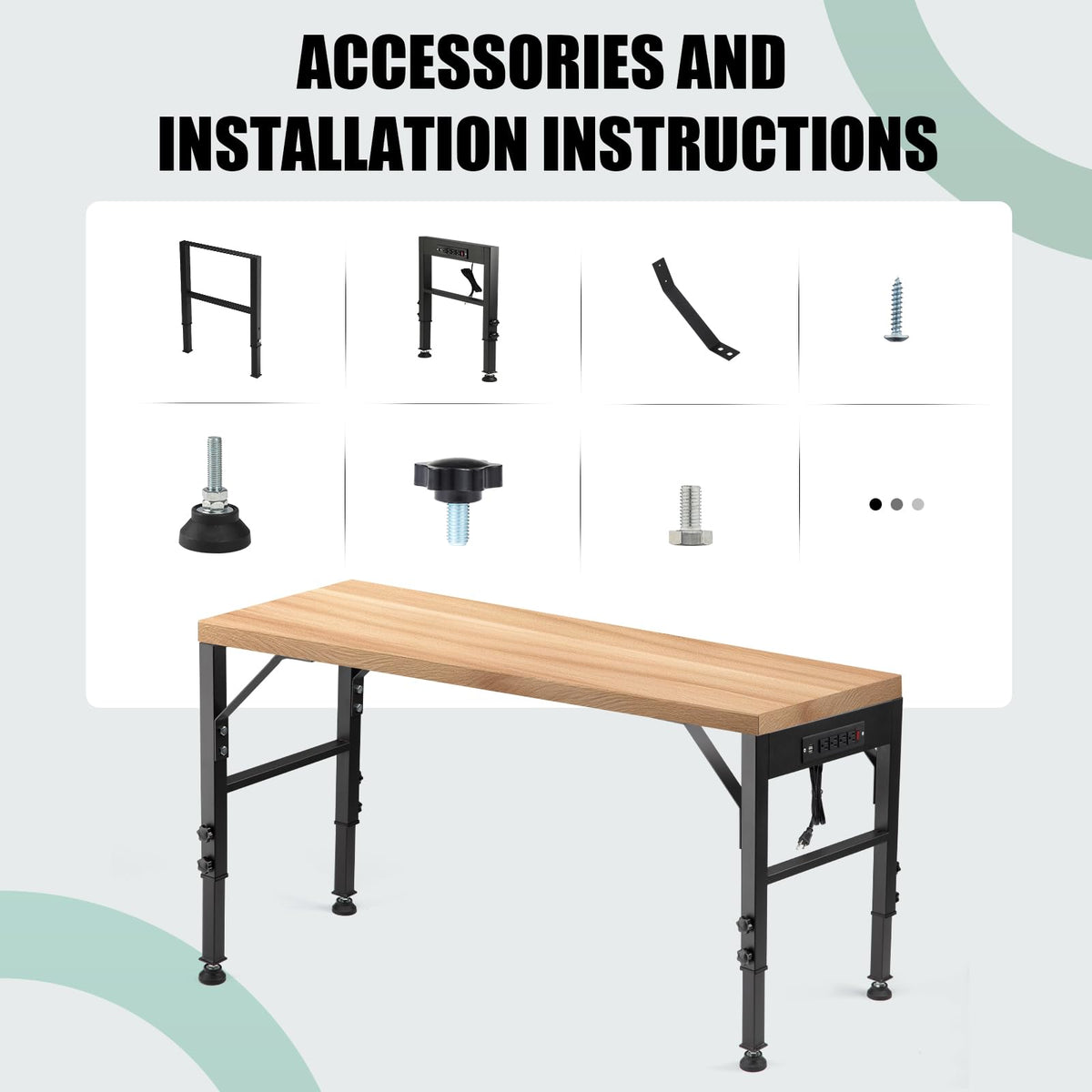 OLBRUS versatile use as a workbench, desk, or TV stand for modern spaces