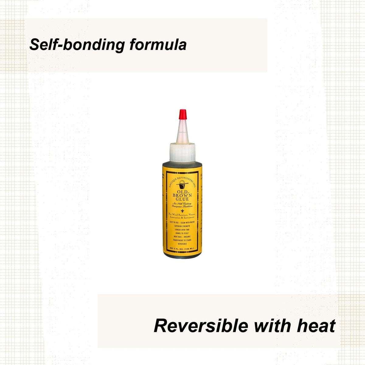 Old Brown Glue bond is reversible with heat.
