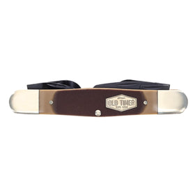 Old Timer 24OT sawcut handle offers comfortable grip during whittling.