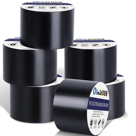 Oleitodh black electrical tape, 2-inch width, ideal for durable insulation and wire wrapping.
