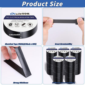 Oleitodh weatherproof black tape for outdoor electrical repairs