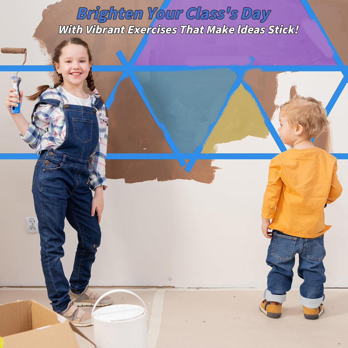 Oleitodh blue masking tape leaves no residue on surfaces.