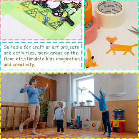 Oleitodh green masking tape roll for organizing color palettes and crafts.
