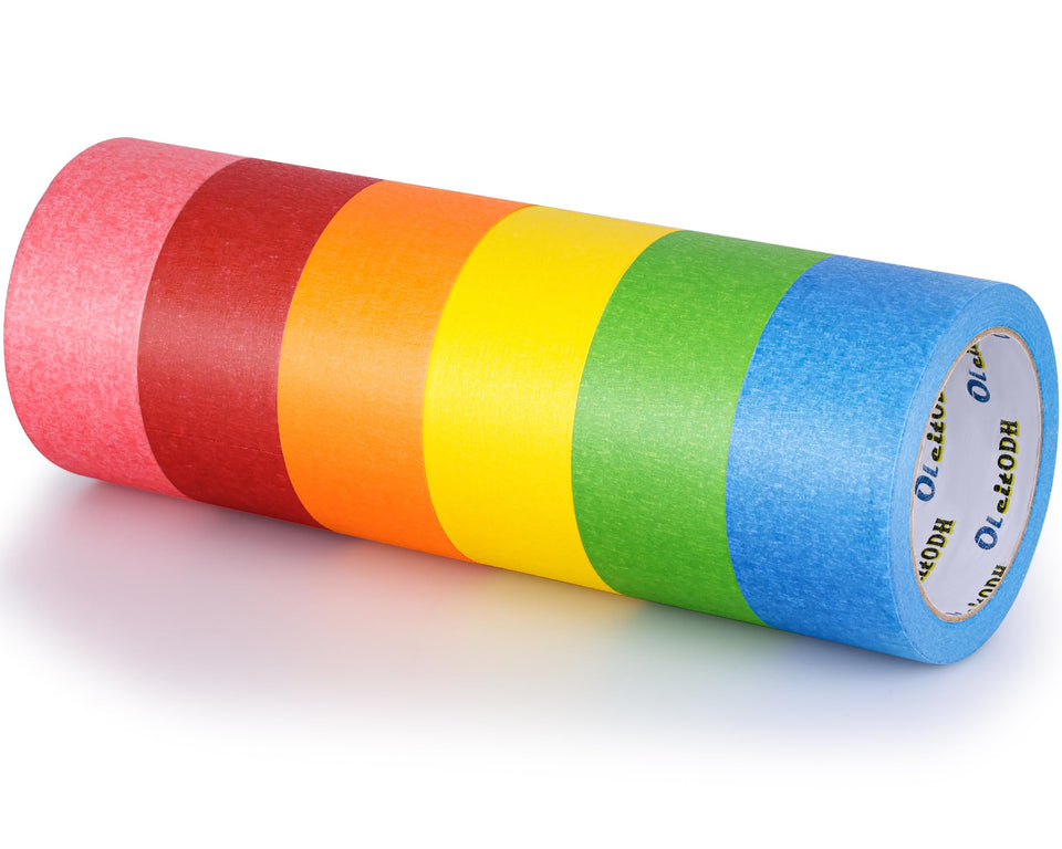 Oleitodh red masking tape roll for bold crafts and quick labeling.