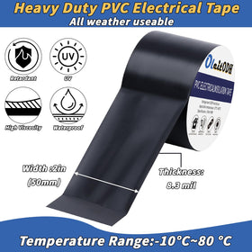 Oleitodh weatherproof electrical tape offers strong adhesion for outdoor electrical projects.
