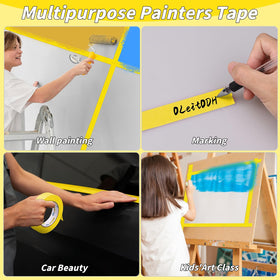 Oleitodh yellow painters tape bulk pack keeps supplies organized for upcoming tasks