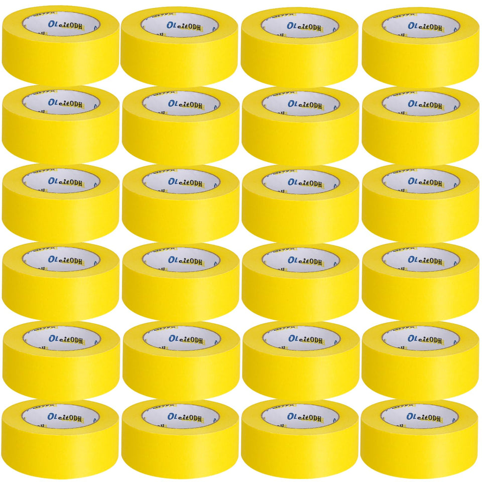 Oleitodh yellow painters tape roll 2in 55yd provides clean edge masking for walls
