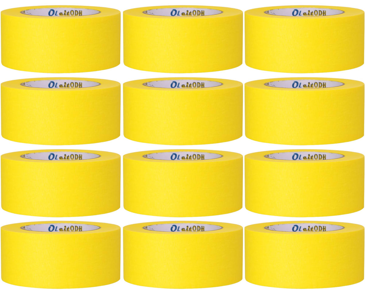 Oleitodh yellow painters tape roll 2in by 55yds for clean masking