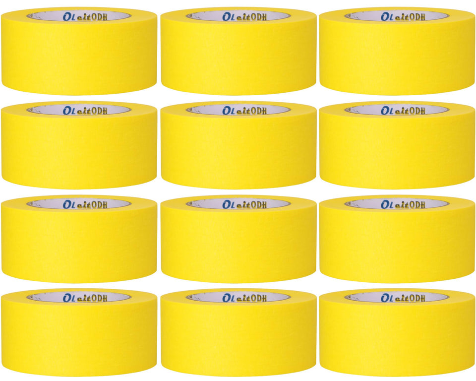 Oleitodh yellow painters tape roll 2in by 55yds for clean masking