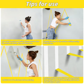 Oleitodh yellow painters tape used for wall decoration and craft masking