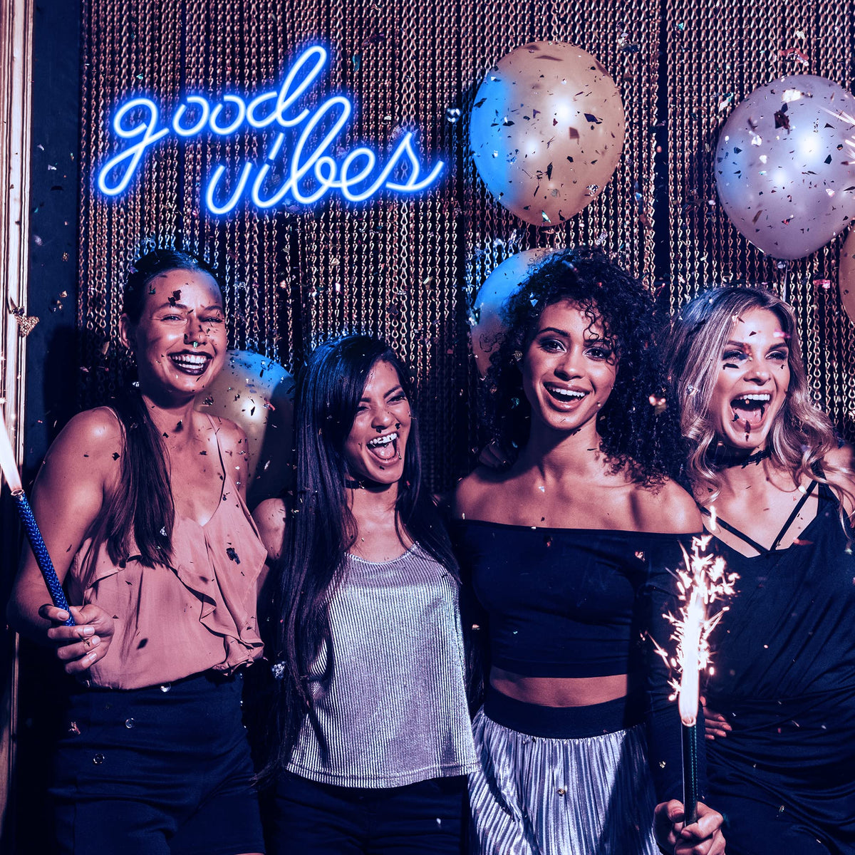 Olekki Good Vibes neon sign powered by USB for safe, convenient use
