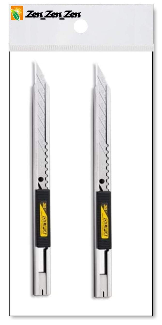OLFA 141B stainless steel knife with compact design for precise cuts and versatile crafts.