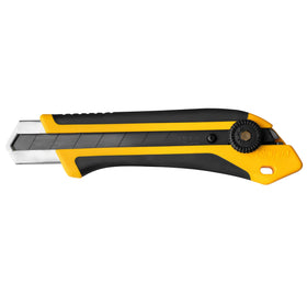 OLFA XH-1 blade close-up showing seven-segment snap-off blade for versatile cutting.