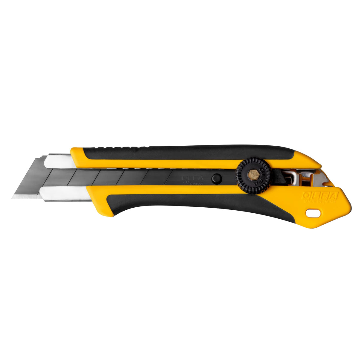 OLFA XH-1 front view knife with reinforced fiberglass handle for durability.